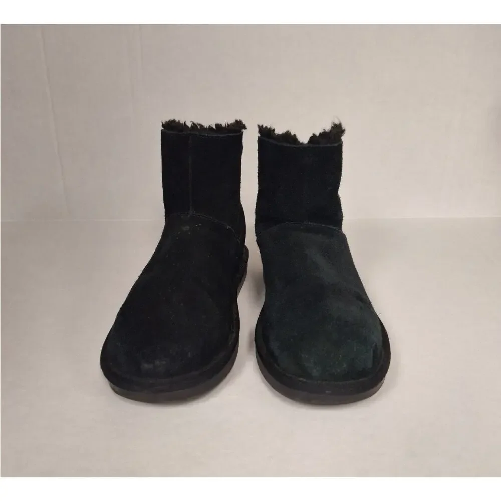 Koolaburra by UGG Kids Boots 5 Koola Star Mini Glittery‎ Suede Fur Lined Black